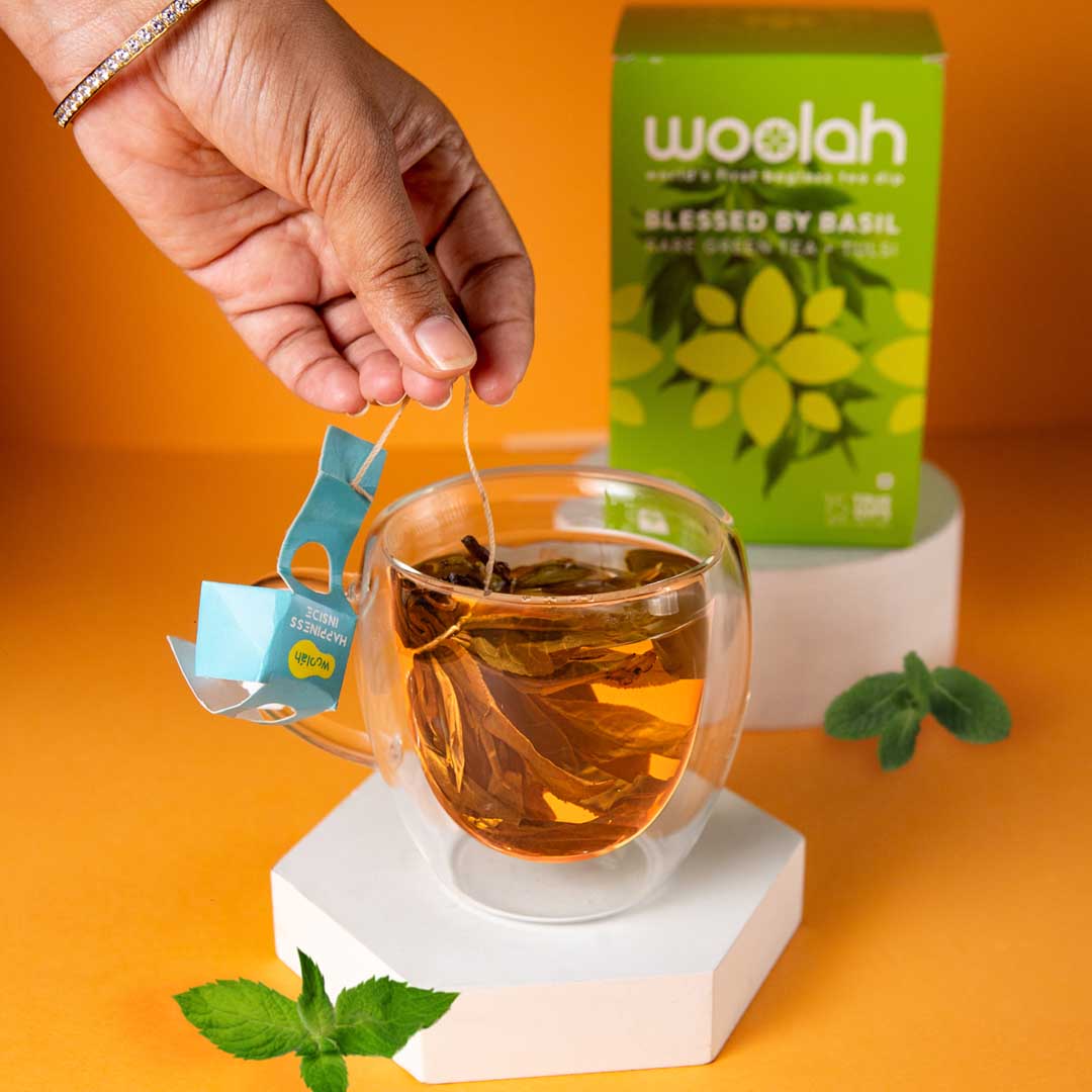 Woolah Organic Rare Green Tea with Tulsi