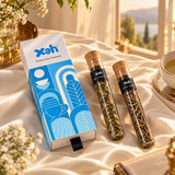 Xah Festive Tea Treasures Gift Hamper with Phalap Bamboo Smoked Green Tea and Kukicha Roasted Green Tea