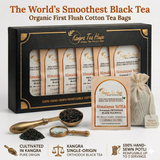 Kangra Tea House Himalayan YeTEA 100% Organic First Flush Orthodox Black Tea  in Hand Sewn Chemical-Free Cotton Potlis
