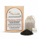 Kangra Tea House Himalayan YeTEA 100% Organic First Flush Orthodox Black Tea  in Hand Sewn Chemical-Free Cotton Potlis