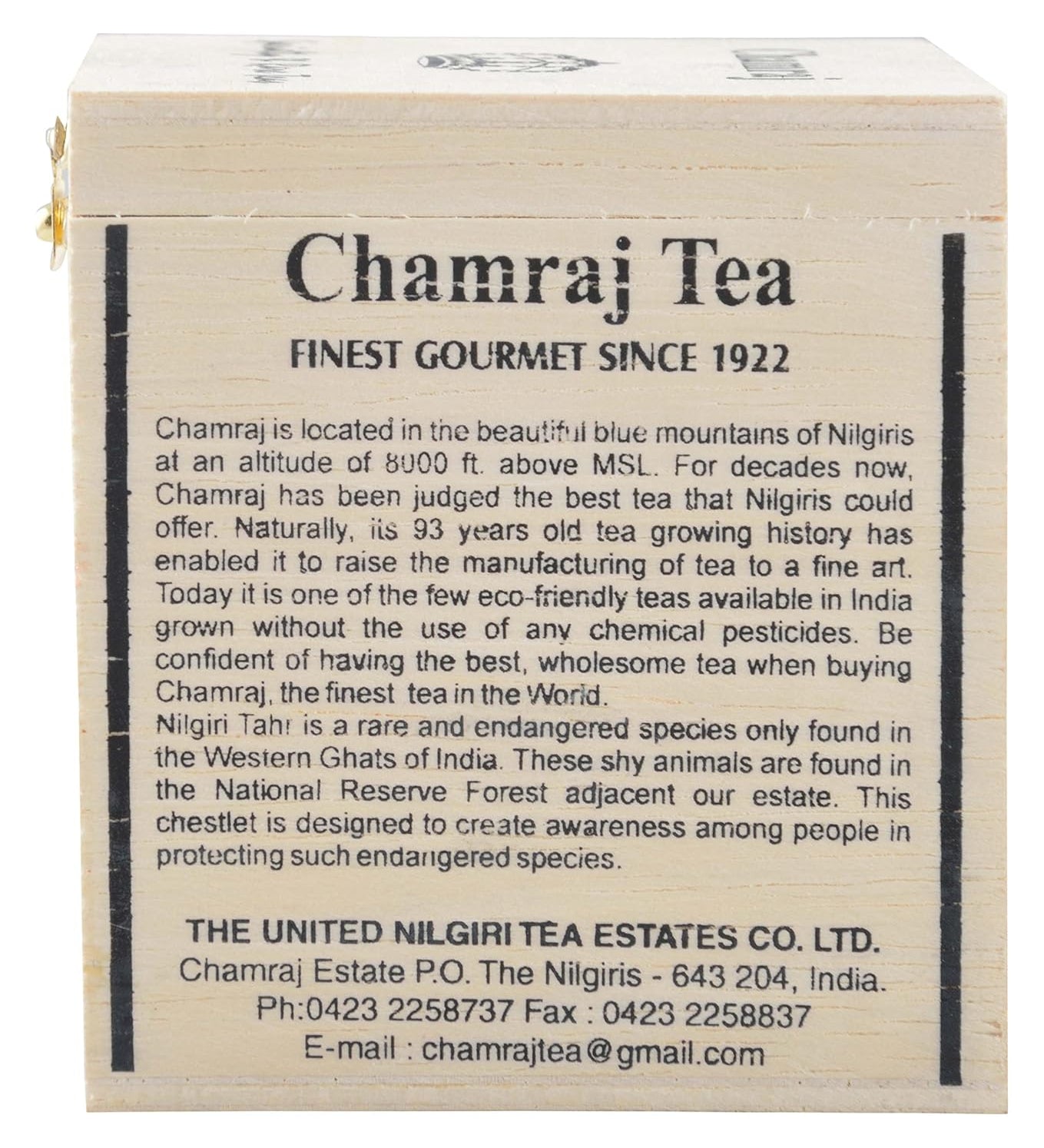Chamraj Black Tea Chestlet Pack with Product Details
