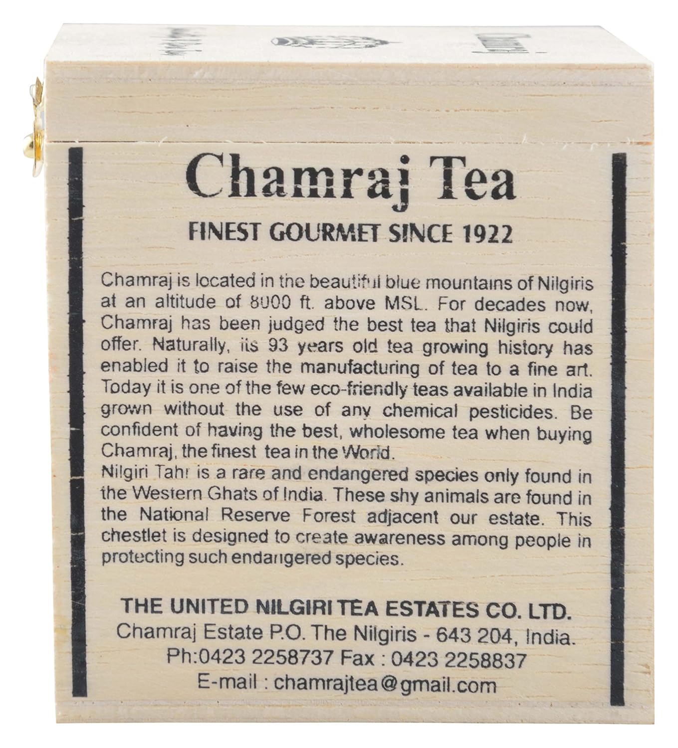 Chamraj Black Tea Chestlet Pack with Product Details