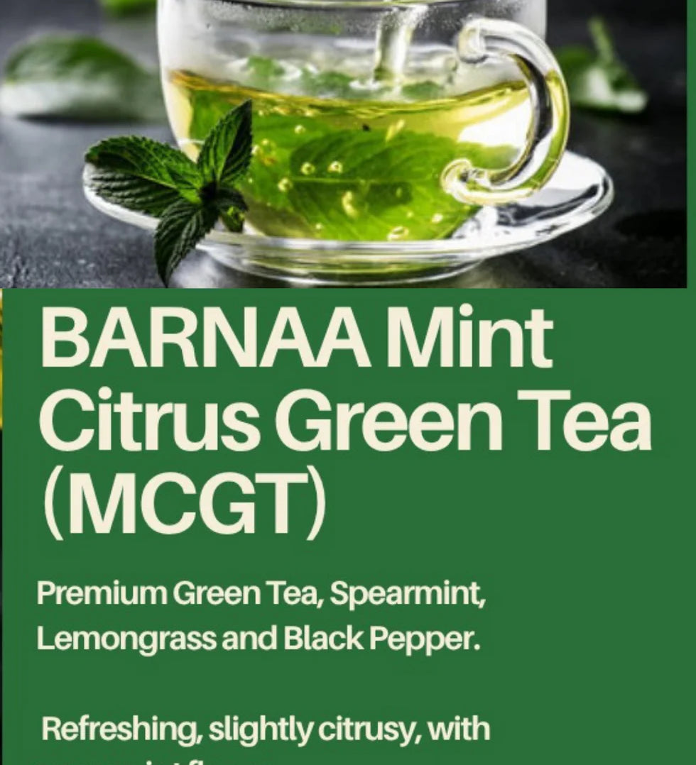 Barnaa Mint Citrus Green Tea with Mint Leaves