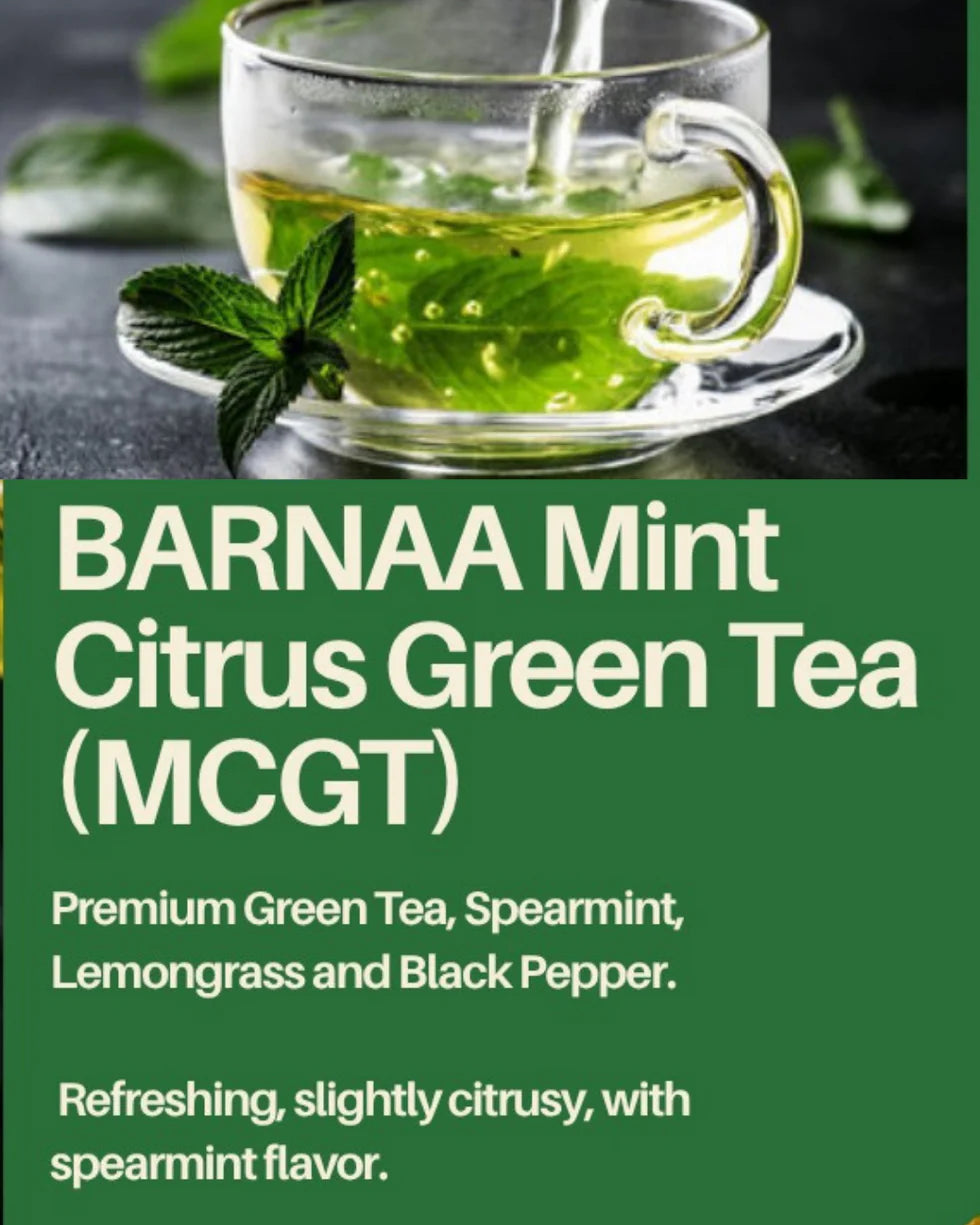 Barnaa Mint Citrus Green Tea with Mint Leaves